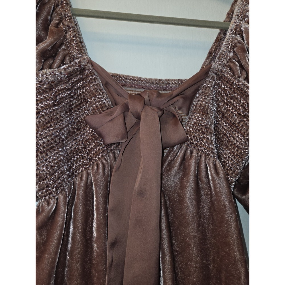 Free People Velvet Easy to Love Mini Dress pink Babydoll XS Currant - Picture 4 of 6